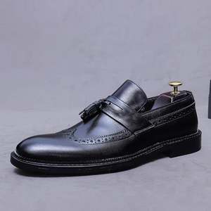 Zapatos de Hombre de Alta Gama, de Cuero Genuino, Sin Cordones, Otoñales, Impermeables, Transpirables y Suaves, Casuales de Oficina, a la Moda - Product Image 5