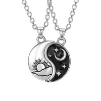 Collier Tai Chi Huit Trigrammes Soleil Lune 2024 Nouveau Bijou de Mode Collier Meilleurs Amis Collier Pendentif Couple Ensemble Vente en Gros