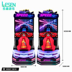Machine de course de drift 2 joueurs à retour de force, avec volant et siège dynamique à mouvement, pour jeu d'arcade de course - Product Image 6