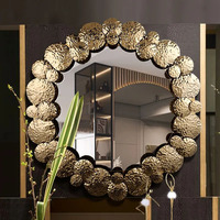 100CM große Retro Metall Luxus Wand spiegel kreative Eisen Glas Design Home Decoration Hot Sale Verkauf Badezimmer Drops hipping DDP