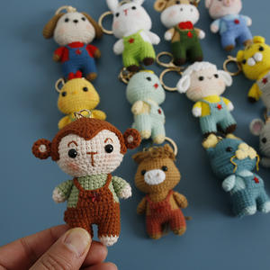 QX 2026 Hot Hand Knitting Amigurumi <b>Crochet</b> Mini Stuffed Animal Doll Keychains Handmade <b>Plush</b> Keychains - Product Image 5