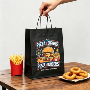 Bolsa de Papel Kraft Ecológica, Biodegradable, para Comida Rápida para Llevar, Personalizable, para Restaurantes - Product Image 2