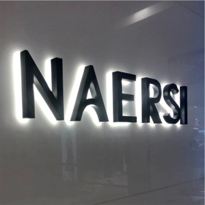 Enseigne lumineuse LED personnalisée en lettres dorées effet miroir pour entreprises, enseigne lumineuse pour salon de beauté, décoration murale, enseigne commerciale pour marque - Product Image 1