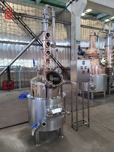 Alambique Multifuncional Boben de 100L, 200L, 300L, Acero Inoxidable 304/Cobre Rojo, con Bomba, Certificación CE, Calentamiento Eléctrico a Vapor, para Brandy - Product Image 2