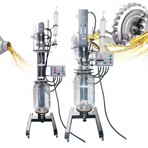 เครื่องปฏิกรณ์แก้ว20L | ความจุ200L | หมุนปรับได้ขับเคลื่อนด้วยมอเตอร์ | กาต้มน้ำปฏิกิริยา - Product Image 6