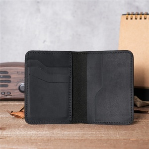 Handmade Minimalist Genuine Leather <b>Wallet</b> Crazy Horse Distressed <b>Wallets</b> <b>for</b> <b>Men</b> Gifts Card Holder - Product Image 4