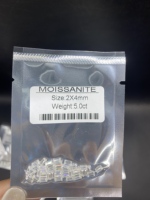 Заводская цена 0,06-0,5 Ct багет Ограненный Муассанит 1,5*2,5-3*5 мм DEF цвет муассанитовый камень свободный алмаз