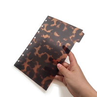 Classeur A5 à 6 anneaux en plastique PP avec séparateurs de pages indexés, couleur et logo personnalisables pour agenda et carnet de planification
