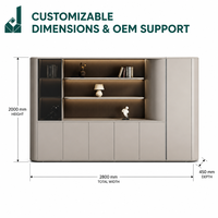 Gabinete de Almacenamiento Minimalista con Múltiples Compartimentos, Archivador para Exhibición, Uso en Oficinas Comerciales y Decoración de Proyectos