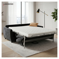 Canapé-lit moderne multifonctionnel en tissu, convertible et escamotable, avec matelas intégré, design convertible, canapé-lit pour dormir
