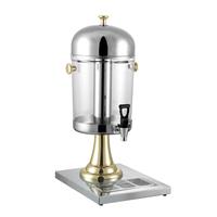 Équipement de buffet, distributeur de jus rond en acier inoxydable argenté pour hôtel, modèle D107B, 9 L