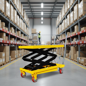 Platform <span class=keywords><strong>Lift</strong></span> Gunting Hidrolik Manual Baru, Meja Angkat Tangan Mobile untuk Penggunaan Rumah, Hotel, Restoran dengan Komponen Inti Pompa - Product Image 2