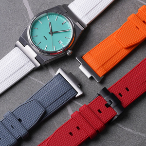 Bracelets de montre en silicone à double libération rapide pour montre <span class=keywords><strong>Tissot</strong></span> Prx avec adaptateur dédié, bracelet de montre en caoutchouc - Product Image 2
