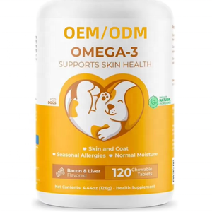 कुत्ते के शेडिंग और खुजली और दिल के समर्थन के लिए ओमेगा और विटामिन ई के साथ कुत्ते चबाने योग्य टैबलेट के लिए ओमेगा और विटामिन ई - Product Image 1