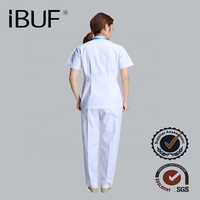 Blouse d'infirmière 3 couleurs + Chapeau Blouse médicale Uniforme d'infirmière d'hôpital