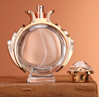 Flacon de parfum en verre transparent de 80 ml avec bouchon à pression, flacon de parfum en verre pour décantation, flacon pulvérisateur, flacon pulvérisateur vide