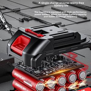 Sécateur électrique de sécurité Rouge/Noir à moteur sans balais, capacité de coupe 20 mm, alimenté par batterie, poignée en plastique, garantie 1 an pour le jardin - Product Image 5