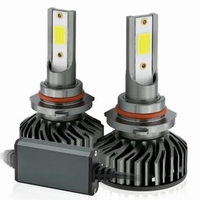 2PCS F2 9007 Phare LED de voiture, lumière blanche froide 6000K 2500LM, DC9-36V 25W avec indice d'étanchéité IP67 pour une utilisation par tous les temps