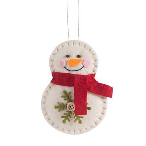 Feutre fait main ensemble d'ornement de noël bonhomme de neige renne lutin 6 pouces noël ornements suspendus pendentif - Product Image 3