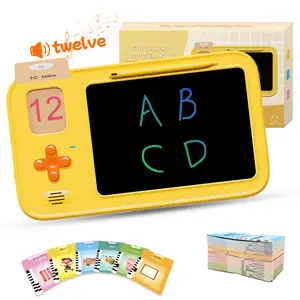 Tablet gambar LCD untuk anak, Tablet menggambar LCD anak-anak usia 224 kartu berbicara papan tulis 224 pemandangan