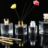 Bouteilles de diffuseur à bâtonnets Aroma Decor avec bouchon, vides, rondes, en verre transparent, vente en gros, 50 ml à 250 ml, pour cosmétiques et décoration intérieure, 100 pièces