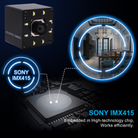 ELP Webcam 4K USB Fokus Otomatis, Kamera Penglihatan Malam Tanpa Distorsi Lensa IMX415 Sensor UVC Kamera Web Ultra HD untuk Konferensi Video