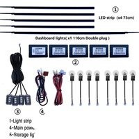 Kit d'éclairage LED d'ambiance dynamique RGB intelligent pour l'intérieur de la voiture, 6/10/18/22 en 1, pour la décoration de la voiture