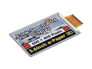 Écran E-Paper couleur Waveshare Spectra 6 (E6) de 3,6 pouces pour Raspberry Pi/Jetson Nano/Audio/ESP32, 600*400 SPI K696 - Product Image 1