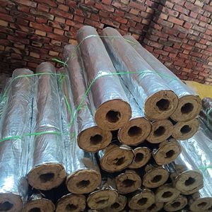 Rock <b>Wool</b> Pipe Insulation 114*50 425*100 43*50 Aluminum Foil Composite For Pipe <b>Thermal</b> Protection - Product Image 1