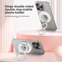 Support magnétique pour téléphone à double anneau avec fonction de rotation à angle réglable, support de bureau