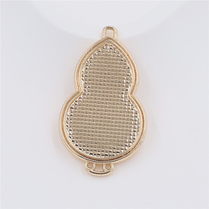 diy jewelry accessories, <strong>earrings</strong>, necklaces, concave <strong>hardware</strong>, empty base, , gourd, filigold, emerald, veneer, Song Jinjin - Product Image 5