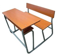 Ensemble bureau et chaise double moderne en métal de haute qualité Atosun pour deux étudiants, idéal pour l'école, l'entrepôt, le bureau à domicile et l'hôtel