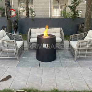 CHARM GARDEN Choix de l'architect – <span class=keywords><strong>Table</strong></span> de foyer au gaz en béton moderne – Brasero extérieur portable 65000 BTU, finition polie - Product Image 6