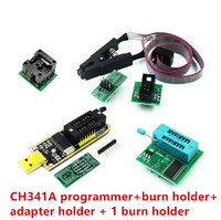 Programmeur USB BIOS Flash CH341 A + Clip SOIC8 + Mémoire Flash SPI 1.8V Adaptateur SOP8 DIP8 + Adaptateur SOIC8 SOP8 à DIP8 Burner Ki