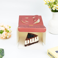 Boîte à gâteau OEM en carton alimentaire avec poignée, impression personnalisée du logo de la marque, vente en gros directe d'usine, boîte à dessert en papier