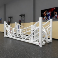 Ensemble de ring de boxe portable personnalisable, économique, pliable, avec logo, en acier inoxydable, garantie 10 ans