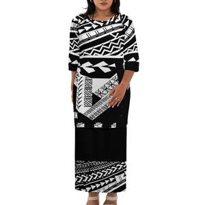 Samoa stampa tribale Puletasi abiti donna donna estate abiti donna taglie forti sera festa Puletasi Set 2 pezzi - Product Image 2