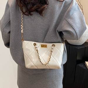 Offre Spéciale chaîne délicate noir explosif mode femmes sac lumière luxe Niche diamant treillis de dames épaule sac à bandoulière - Product Image 5