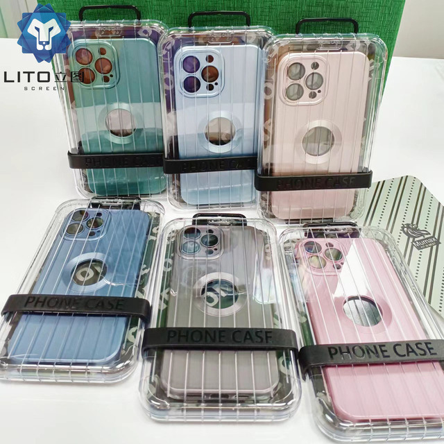 Solid Color Electroplated Tpu Phone case with logo Hole for iphone 11 12 13 Pro Max Xs Xr ,phone case with Camera Lens Protector
