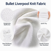 Tissu bulle tricoté Liverpool 100% polyester, séchage rapide, double face, extensible, poids moyen, tissu à trame pour sacs