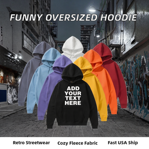 Hoodie personnalisé vintage d'hiver avec slogan amusant, coupe oversize, style streetwear, livraison rapide aux États-Unis - Product Image 2