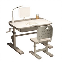 Table d'apprentissage moderne et minimaliste en PVC pour enfants, ensemble chaise et bureau d'écriture pour élèves du primaire avec fonction de réglage en hauteur