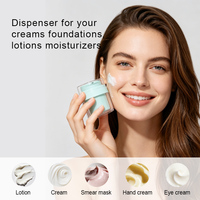 Pots à pompe sans air pour crème visage, vides, rechargeables, avec couvercle à vis, emballage cosmétique en plastique pour crème contour des yeux et lotion, format voyage