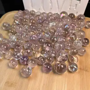 Wholesale Nature High Quality Healing Small Cracked Amethyst Crystal Spheres Balls For Decoration