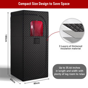 خيمة ساونا جديدة جافة لكامل الجسم قابلة للطي ساونا متنقلة <span class=keywords><strong>1</strong></span> شخص ساونا جافة ورطبة مع ضوء أحمر - Product Image 4
