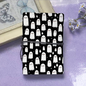 A6 Notepad perfetto per la matematica major prova <span class=keywords><strong>note</strong></span> e problema SetsCute fantasmi bianchi su sfondo nero Pattern sul c - Product Image 2