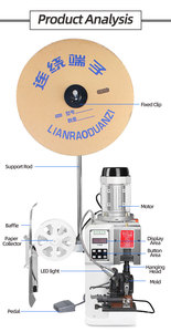 Fabrik-Großhandel Kabelbaumklemmen-Crimpmaschine Halbautomatische Gusseisen Geräuscharme Klemmen-Crimpmaschine - Product Image 5