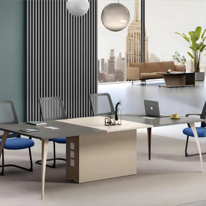 Bàn hội nghị mô-đun gỗ rắn đa chức năng hiện đại bàn họp văn phòng - Product Image 1