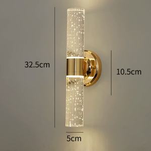 Lámpara de Pared de Cristal de Lujo, Iluminación de Pared de Cilindro Largo Acrílico para Sala de Estar, Baño, Dormitorio, Pasillo, Escalera - Product Image 1