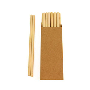 Pajitas de Bambú Desechables Baratas de Fábrica, Pajitas Reutilizables para Beber Boba con Empaque Personalizado - Product Image 5